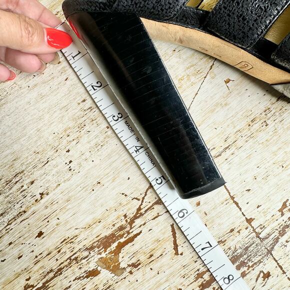 Coach Moreen Caged Lace-up Platform Heel Black 8B - Picture 11 of 13